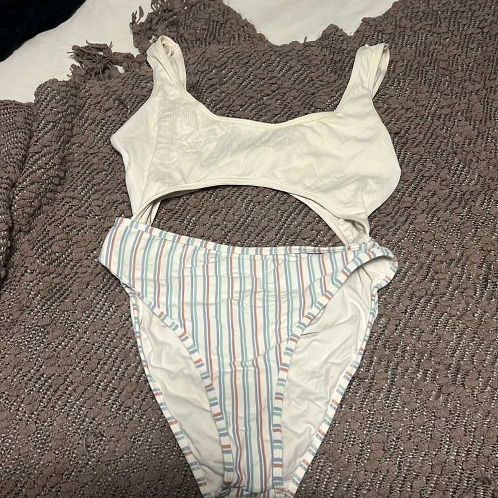 L Space cut out bathing suit size 10